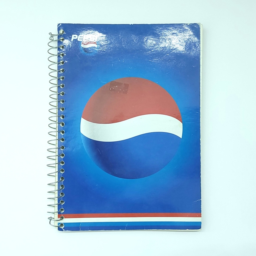 Vintage Pepsi Cola Spiral Notebook Note Pad 5.5 X 8